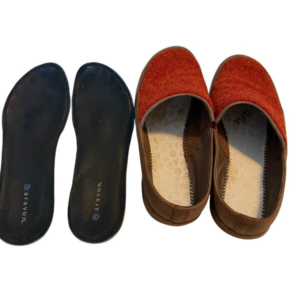 SIZE 10 Womens Chaco Quinn Wool Leather Clogs Mules Brick Red Orange Brown - Picture 2 of 12